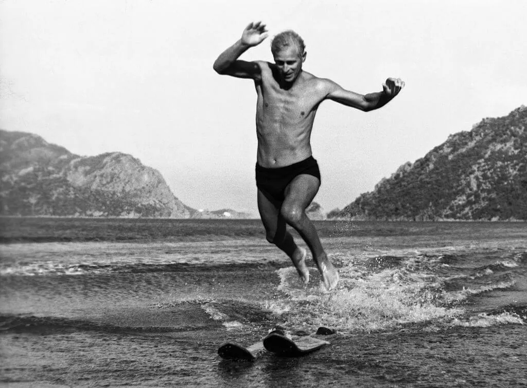 Duke of Edinburgh Water Skiing in Turkey, 1951