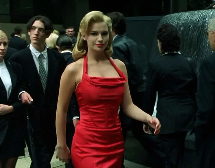 Matrix red dress