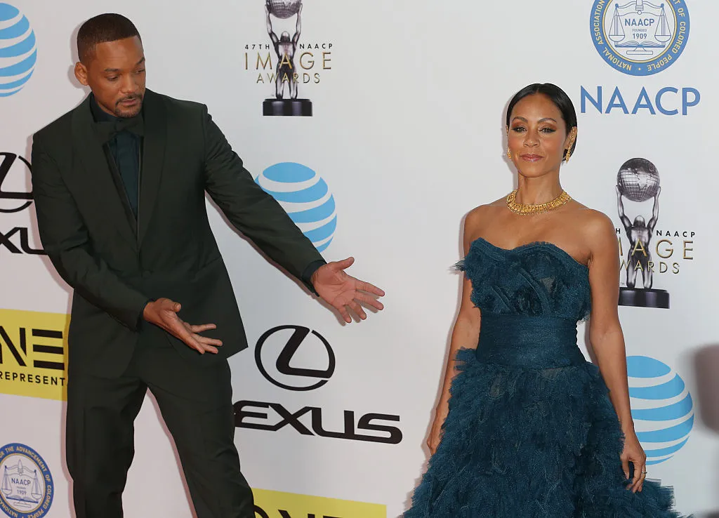 Actors Will Smith (L) and Jada Pinkett Smith attend the 47th NAACP Image Awards-508639614