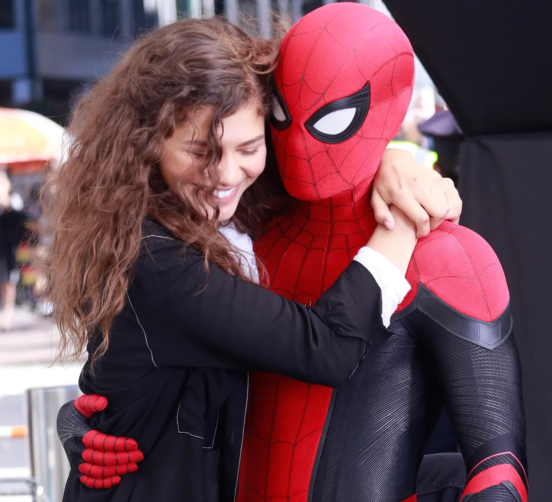 Tom Holland and Zendaya are seen on October 12, 2018 in New York City-1051982602