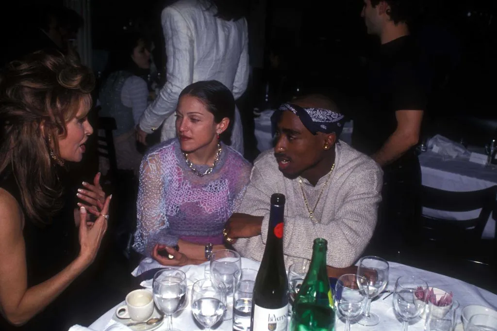 Raquel Welch, Madonna and Tupac Shakur at the Interview Magazine party-649551984