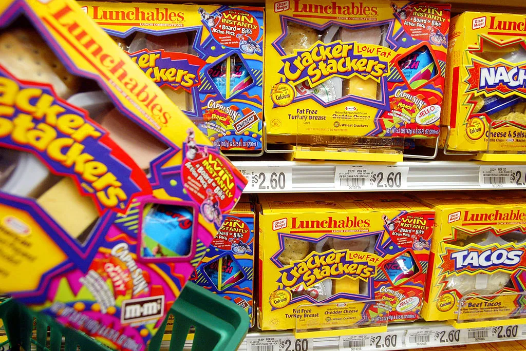 lunchables on a grocery store shelf