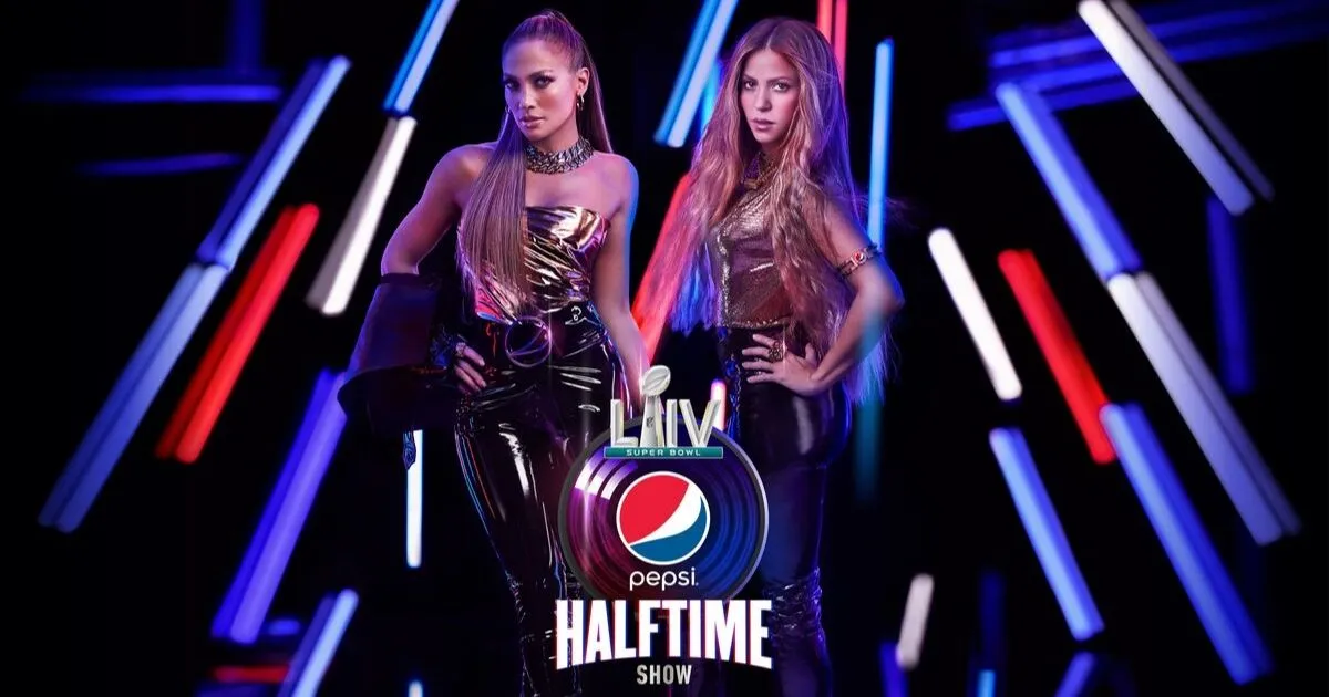 Jennifer Lopez and Shakira in a promotional image for the Pepsi halftime show