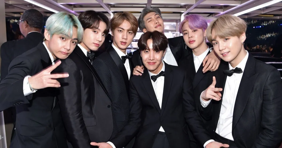 : South Korean boy band BTS backstage during the 61st Annual GRAMMY Awards