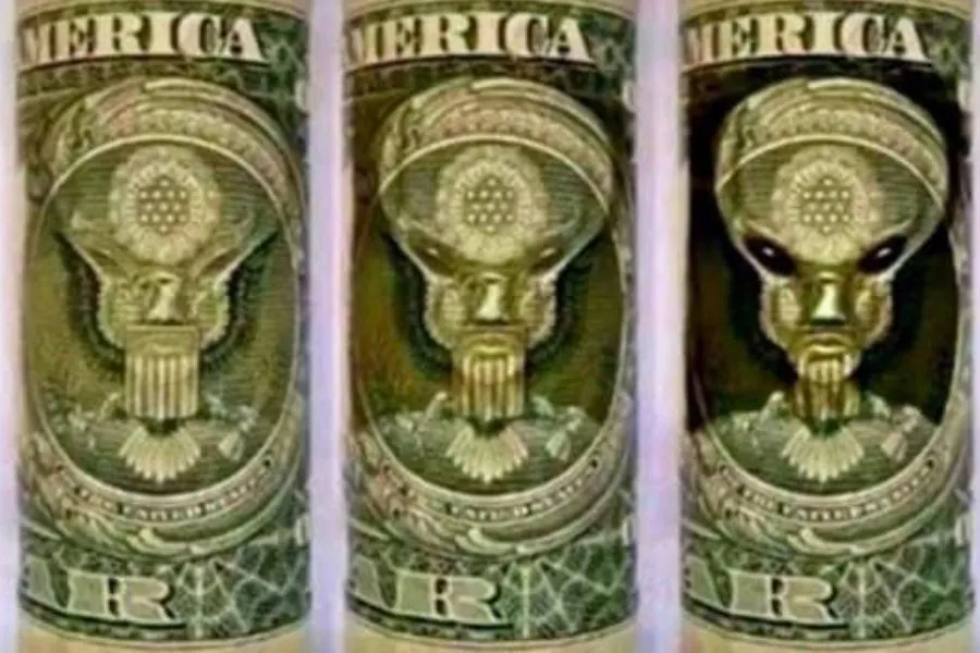 dollar bill alien