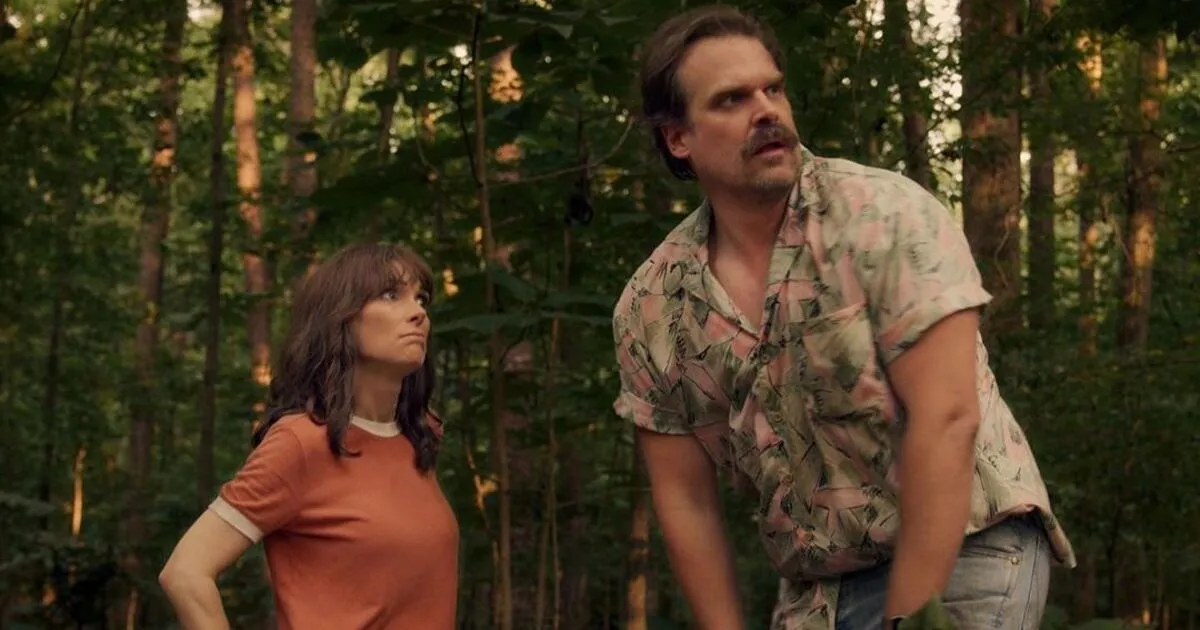 Characters Jim Hopper and Joyce Byers from Stranger Things