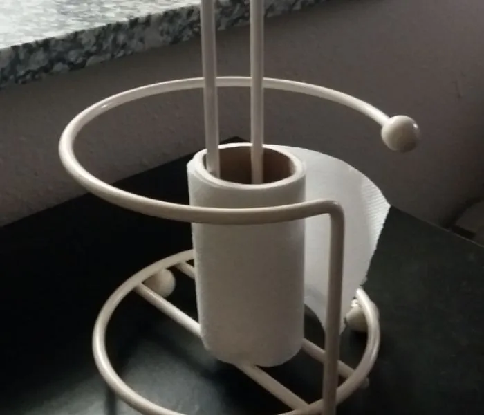 toilet paper in a paper towel holder