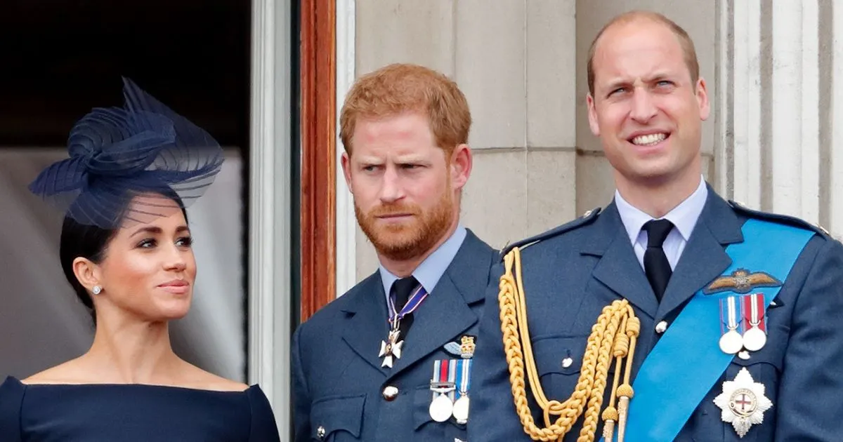 Meghan, Duchess of Sussex, Prince Harry, Duke of Sussex, Prince William, Duke of Cambridge stand on the balcony at buckingham palace