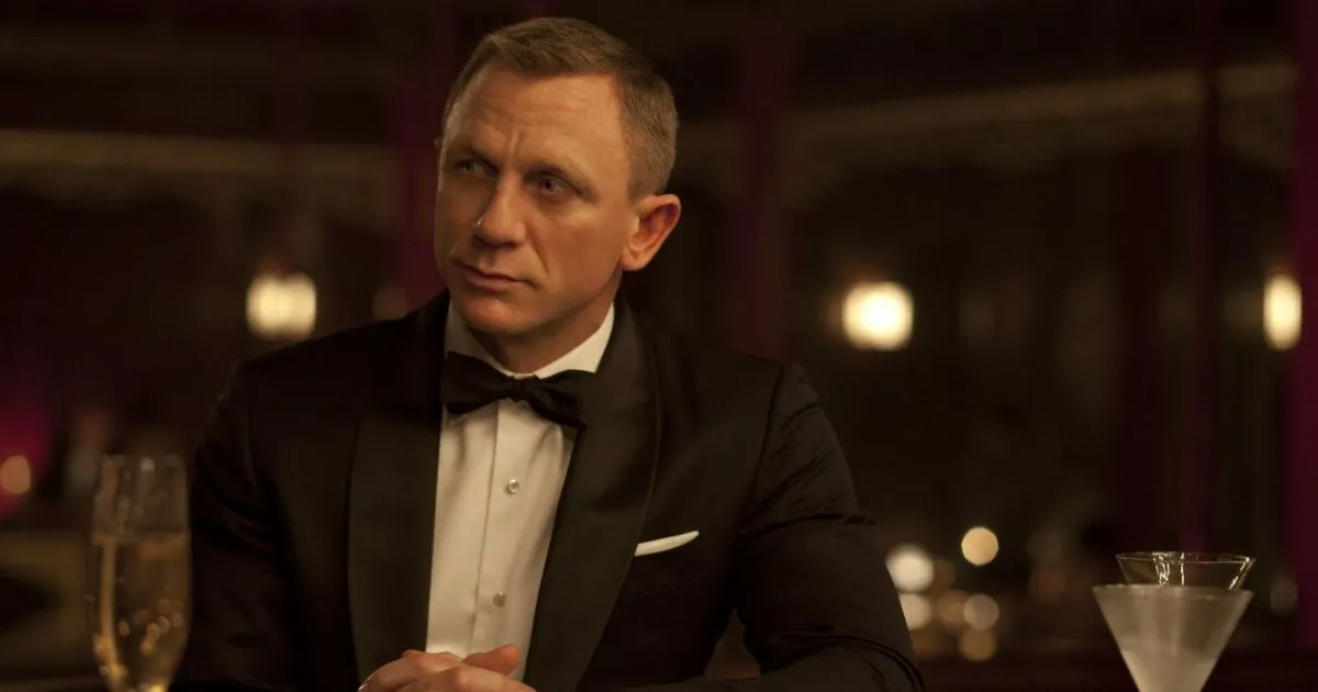 A publicity still of Daniel Craig as James Bond