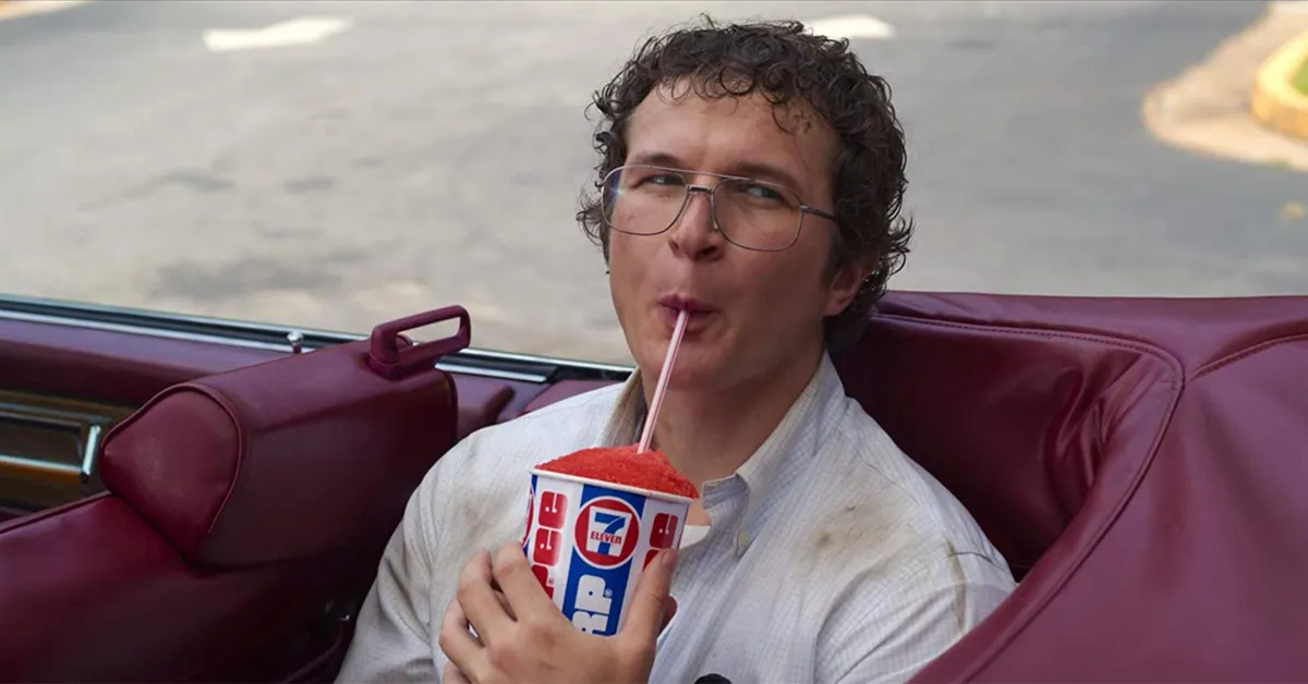 alec utgoff drinking a 7 eleven slurpee