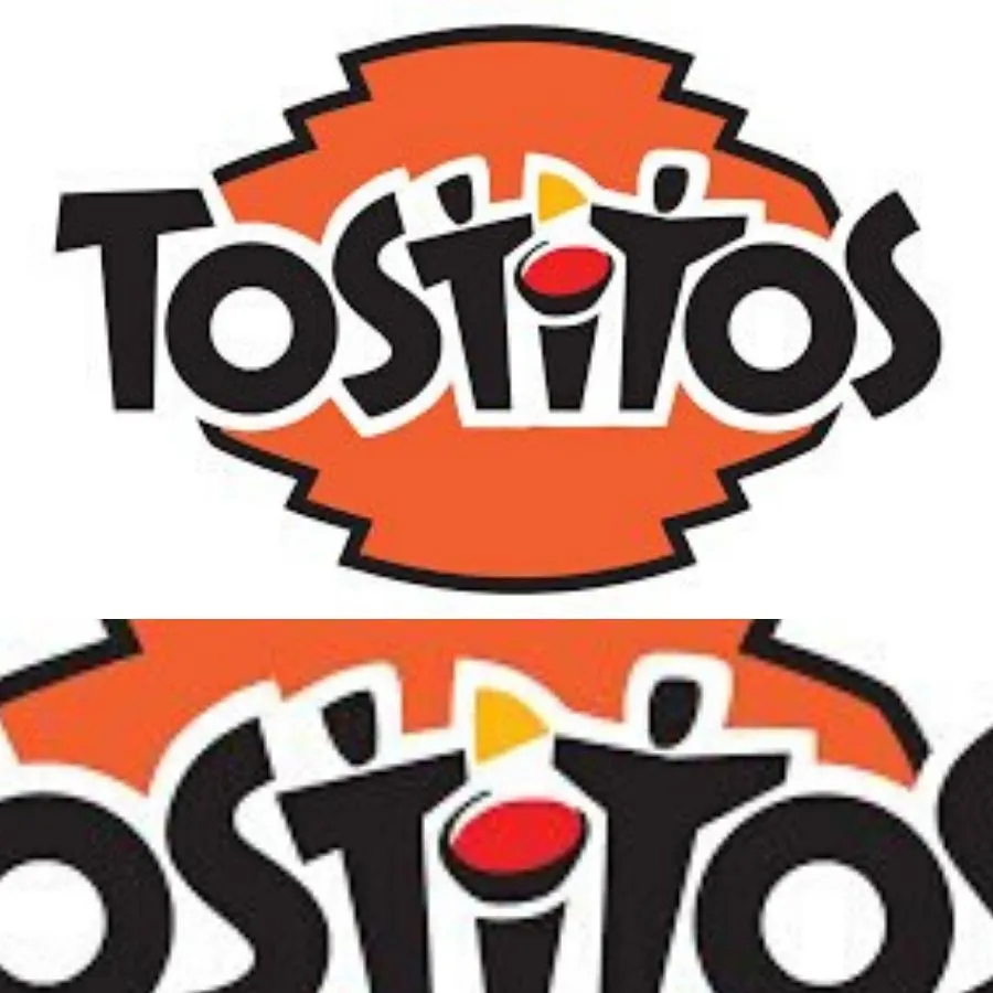 tostitos logo that shows two people sharing a chip