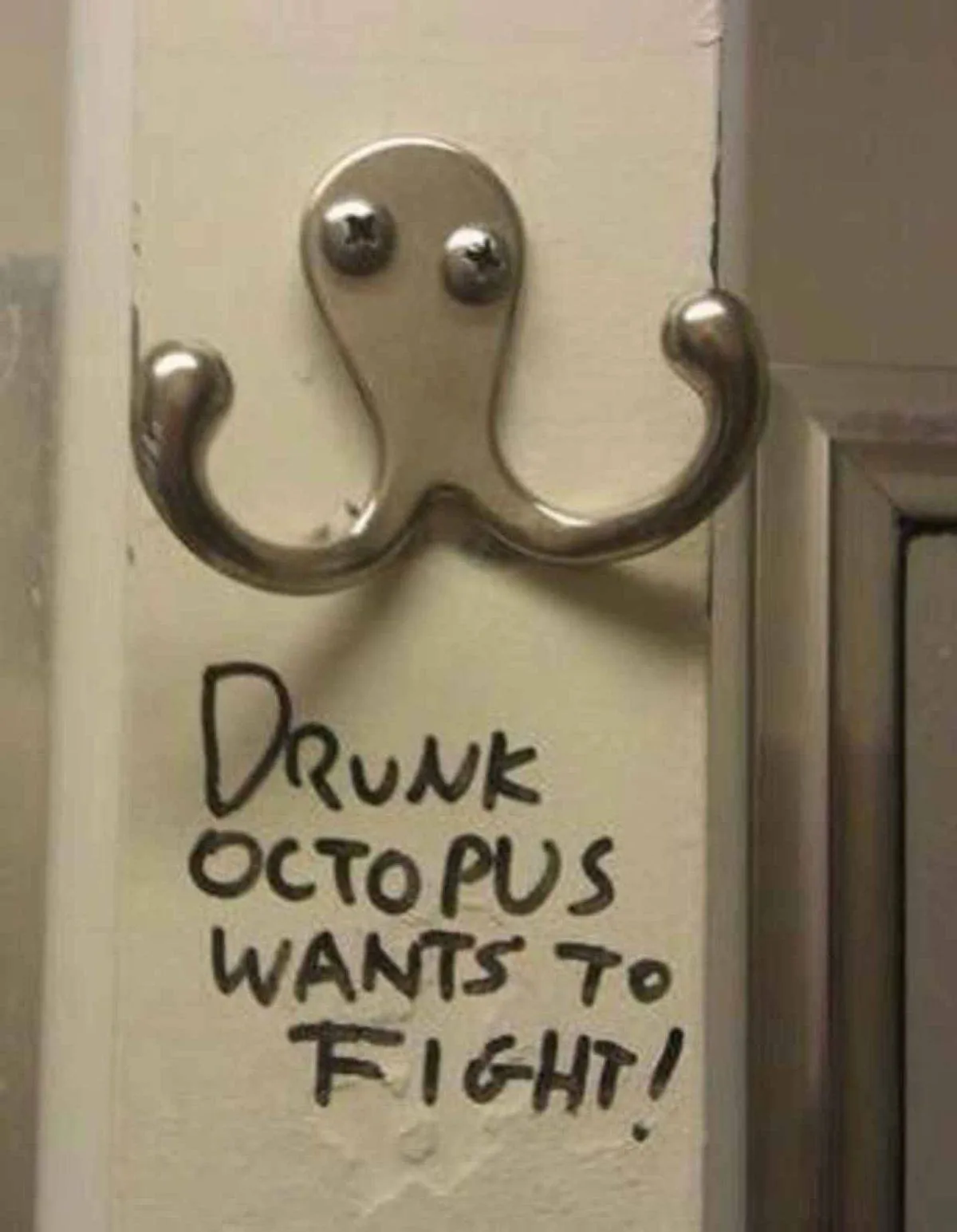 drunk octopus coat hanger