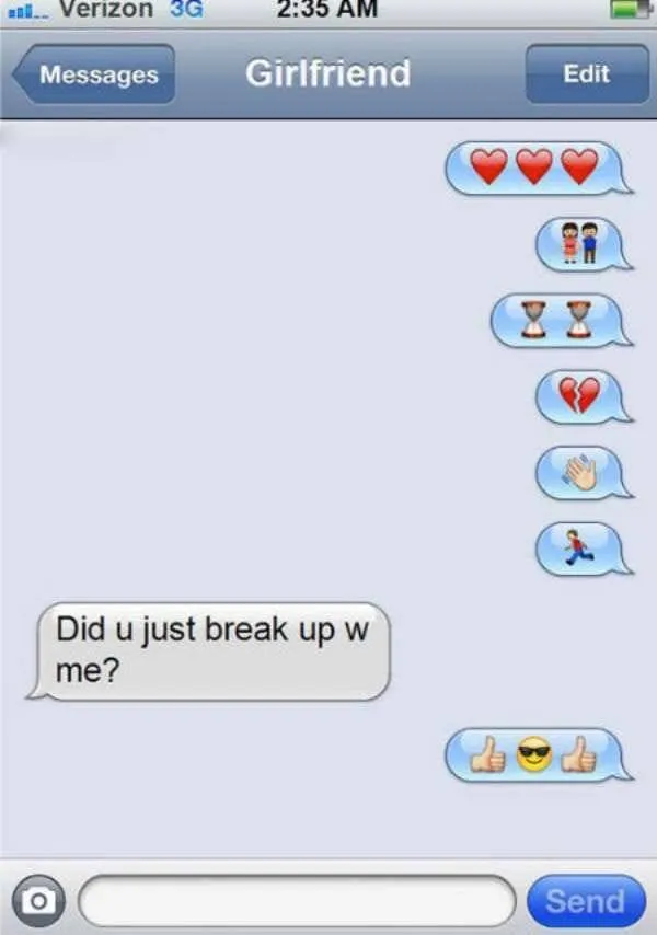 girlfriend emoji breakup 